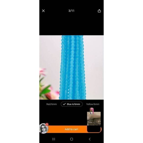 20glass beads+20 copper diomond spacers - Picture 6 of 12